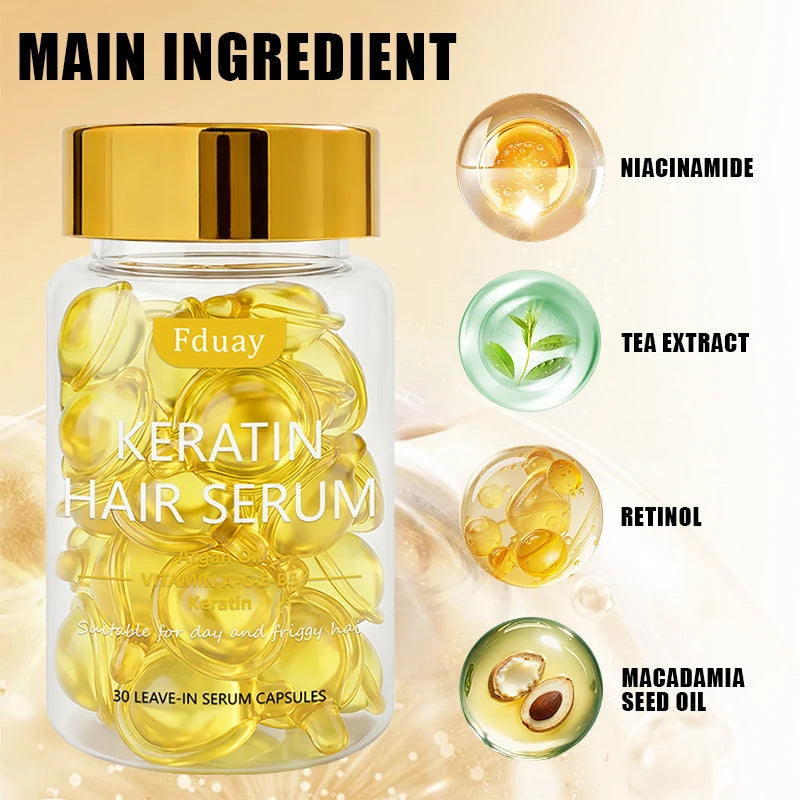 Australian Hair Care Non-Wash Essential Oil Rich in Keratin & Jojoba Seed Oil for Smooth Hair 1.5ml X 30pcs per Bottle