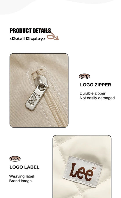 LEE Large Soft Puffer Bag Women Big Size College Students Laptop Book Quilted Tote Bag Lady Down-filled Shopping School Bags