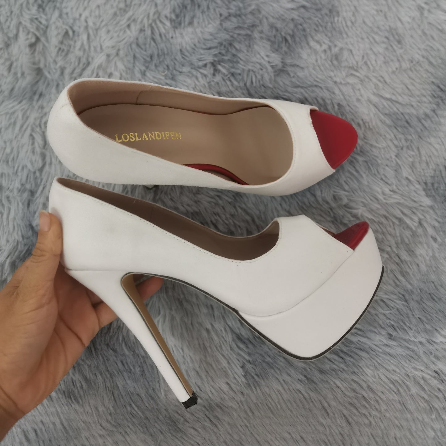 2026 Women Pumps New Fashion 14cm Sexy Peep Toe High Heels Velvet Platform Thin Heel Lady Party Dance Red Wedding Woman Shoes