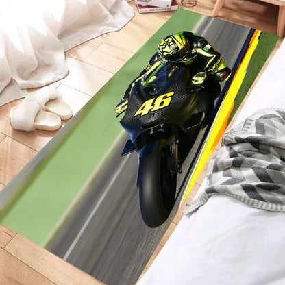 Motorcycle Carpet Garage Mat Racing Cool Moto Display Motorcycle Display Mat Hallway Anti-slip Home Decoration Rug Customized