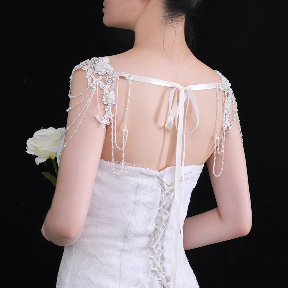 Bridal Jewelry Diamond Shoulder Chain Crystal Necklace Bolero Bridal Covered Body Chain Wedding Accessories Women Shrugs SG10