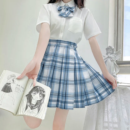 Japanese Bow Tie Skirt Set Student Pleated Skirt Jk Uniform Korean School Sexy Girl Preppy Style Seifuku Japanese School Uniform