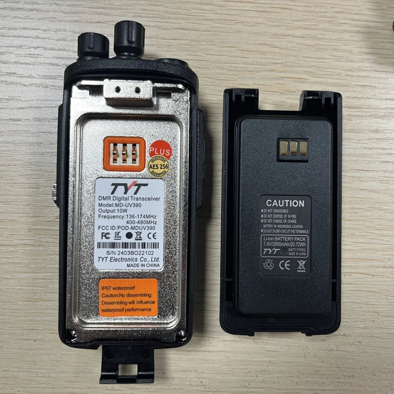 Tyt Dmr Md-Uv390Plus Digital Walkie Talkie Long Range 10W Vhf Uhf Sms Dual Band Waterproof Ham Radio Gps Aprs Aes256