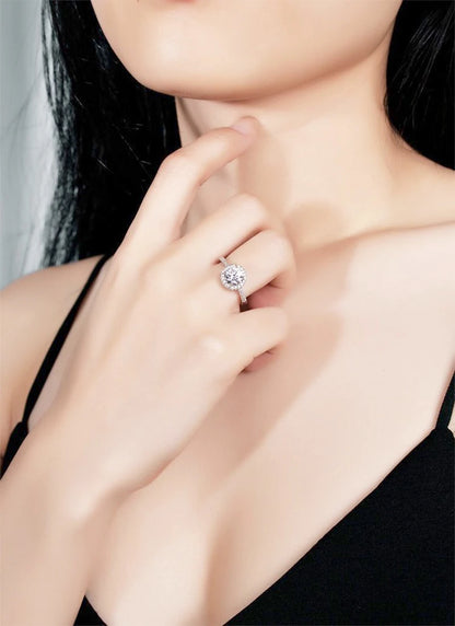 Moissanite Women's Ring Real 925 Sterling Silver D Color Shining Ring With Certificate Proposal Luxury Jewelry Gift