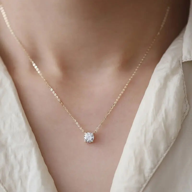 New Trendy Fashion 925 Silver Pearl Simple Elegant Thin Chain Pendant Necklace for Women Girl Jewelry Dropship Wholesale