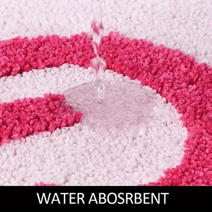 Get Naked Bath Mat Cute Bathroom Rugs Non Slip Microfiber Bath Rugs Funny Bathroom Decor for Apartment Pink Bath Mat for Bathtub