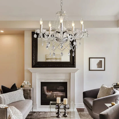 Europe Luxury Chandelier Lights Crystal Chandeliers Home Decor Loft Living Dining Room Kitchen Pendant Indoor Lighting Fixture