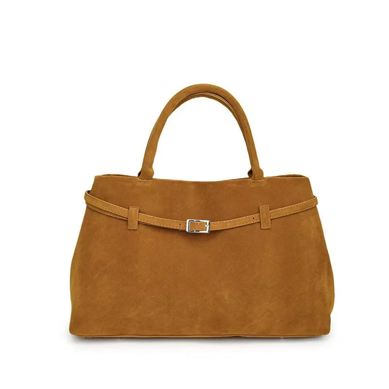 NEW Luxury Brand Rodeo Woman Bags Faux Suede Brown Totes Gold Buckle Shoulder Bags Fashion Women Handbags