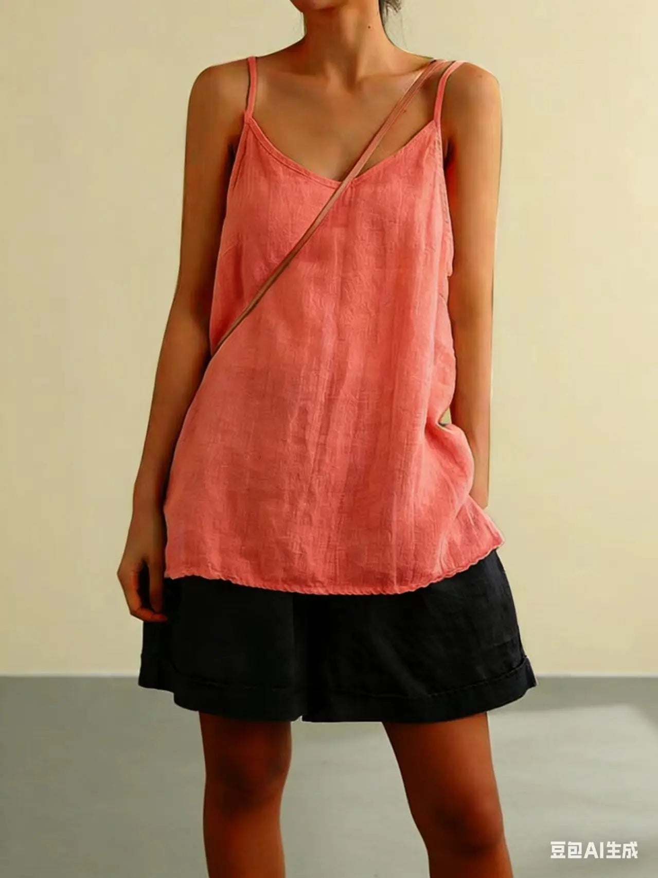 Women's Summer Thin Cotton Linen Style Camisole Fashion Sling Tops Harajuku T-shirt Women Clothing Casual Tank Top Streetwear