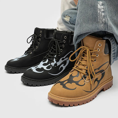 Brand Men Boots British style Unisex Ankle Boots Fashion Luxury Men's Motorcycle Boot High Quality Leather Shoes New botas mujer