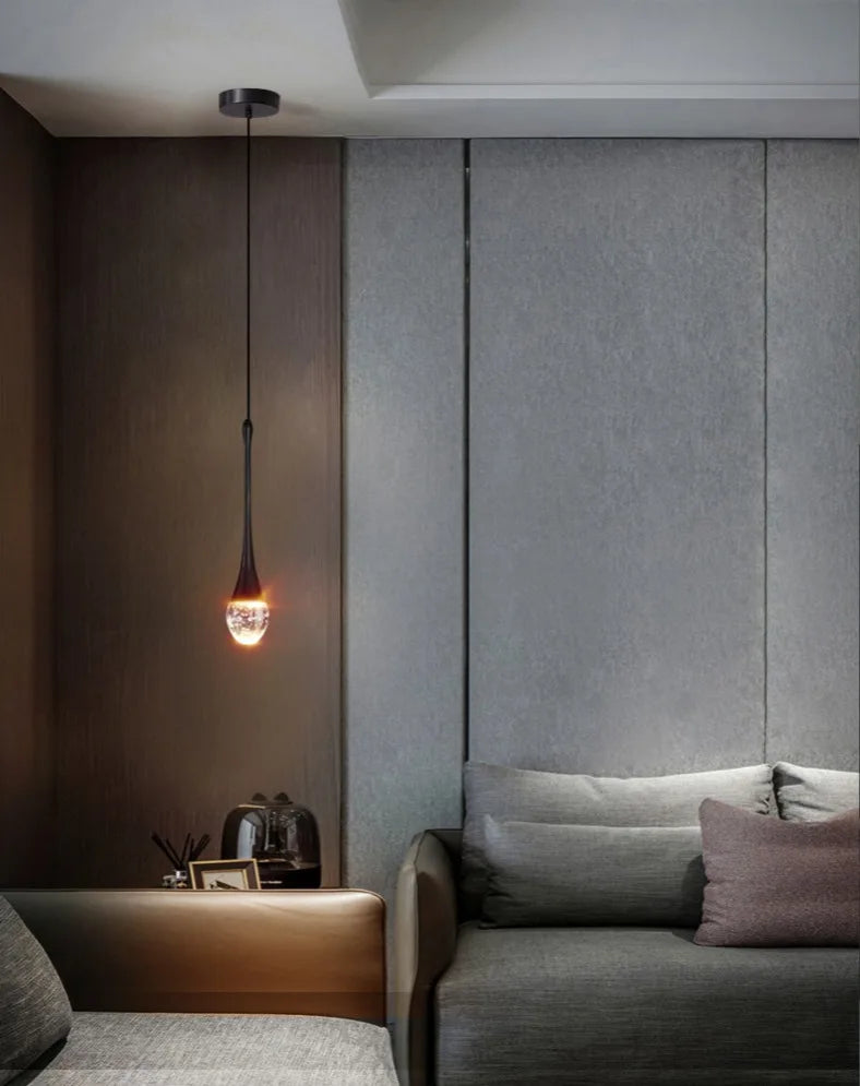 Water Drop Ceiling Chandelier Bubble Crystal Hanging Lamp Dining Room Decor Bedroom Lamp Bar Cafe Led Lights Home Pendant Light