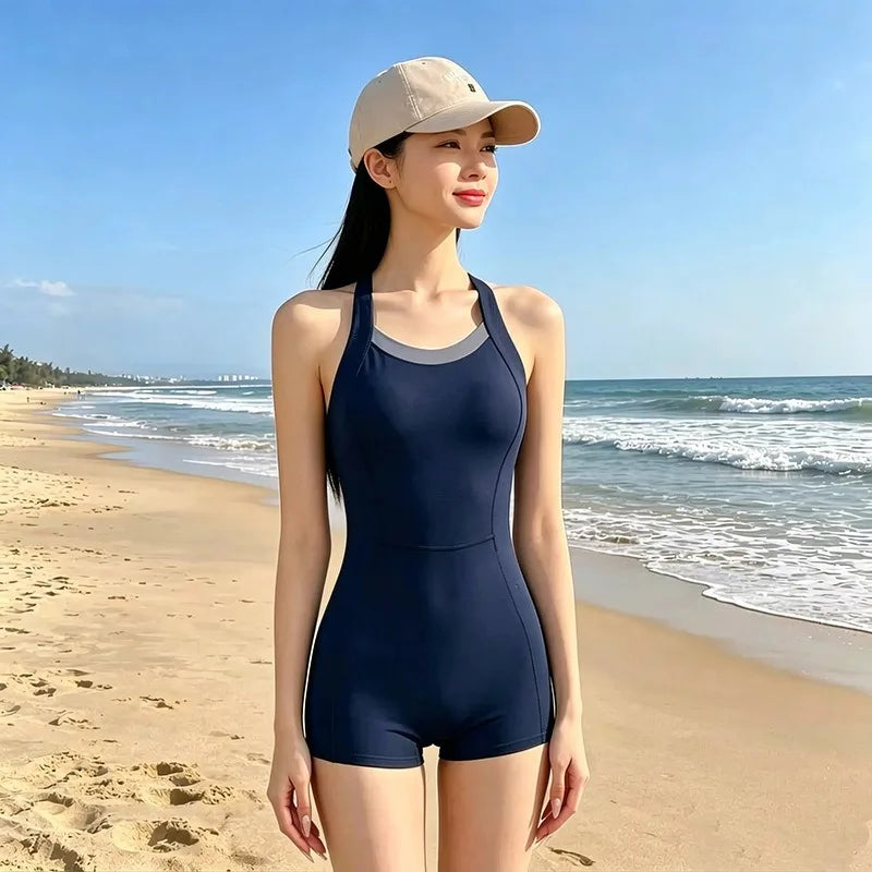 2026 New Women Boyleg Swimsuit Slimming Professional Racing Swimwear For Swimming Pool Hot Spring Vacation Sports Bathing Suit