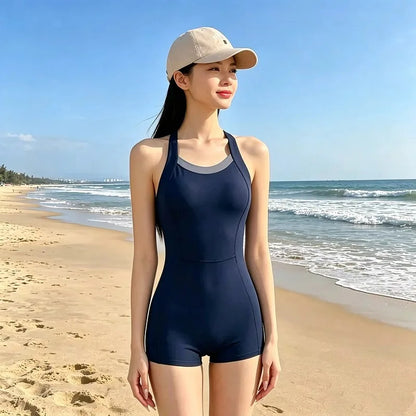 2026 New Women Boyleg Swimsuit Slimming Professional Racing Swimwear For Swimming Pool Hot Spring Vacation Sports Bathing Suit