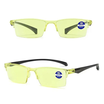 Smart Automatic Zoom Reading Glasses Anti Blue Ray Eyeglasses Autofocus Power Half-Rim Near Far Computer Glasses