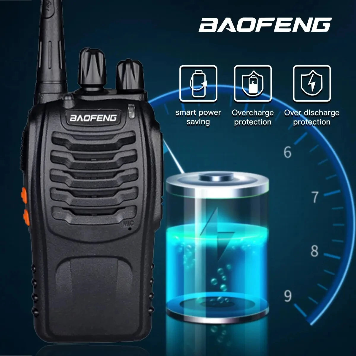 2/4/6PCS Baofeng BF-888S UHF Two-Way Radio 400-470MHz 16CH With Headset 5km Long Range Walkie Talkie Self-Driving Travelling