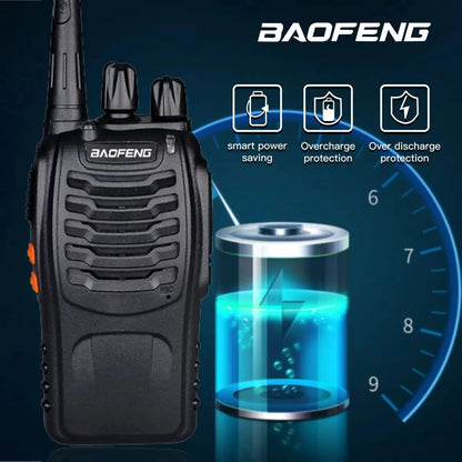 2/4/6PCS Baofeng BF-888S UHF Two-Way Radio 400-470MHz 16CH With Headset 5km Long Range Walkie Talkie Self-Driving Travelling