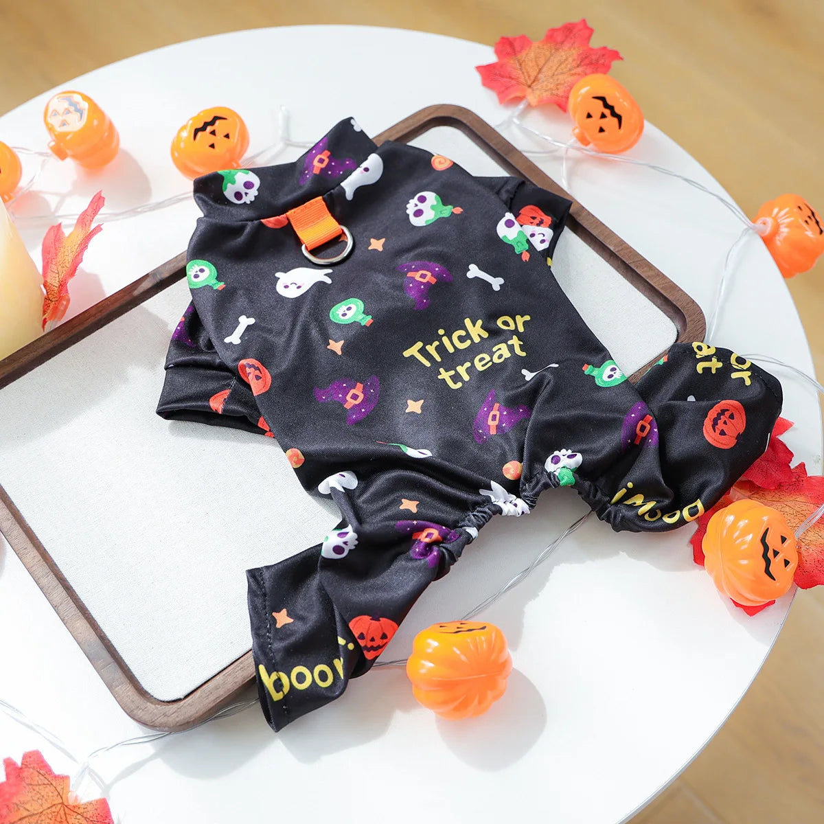 Girl Halloween Pajamas Apparel For Small Dogs Chest Closed Pet Indoor Home Wear Clothes Overall Tracksuit Chihuahua Yorkshire