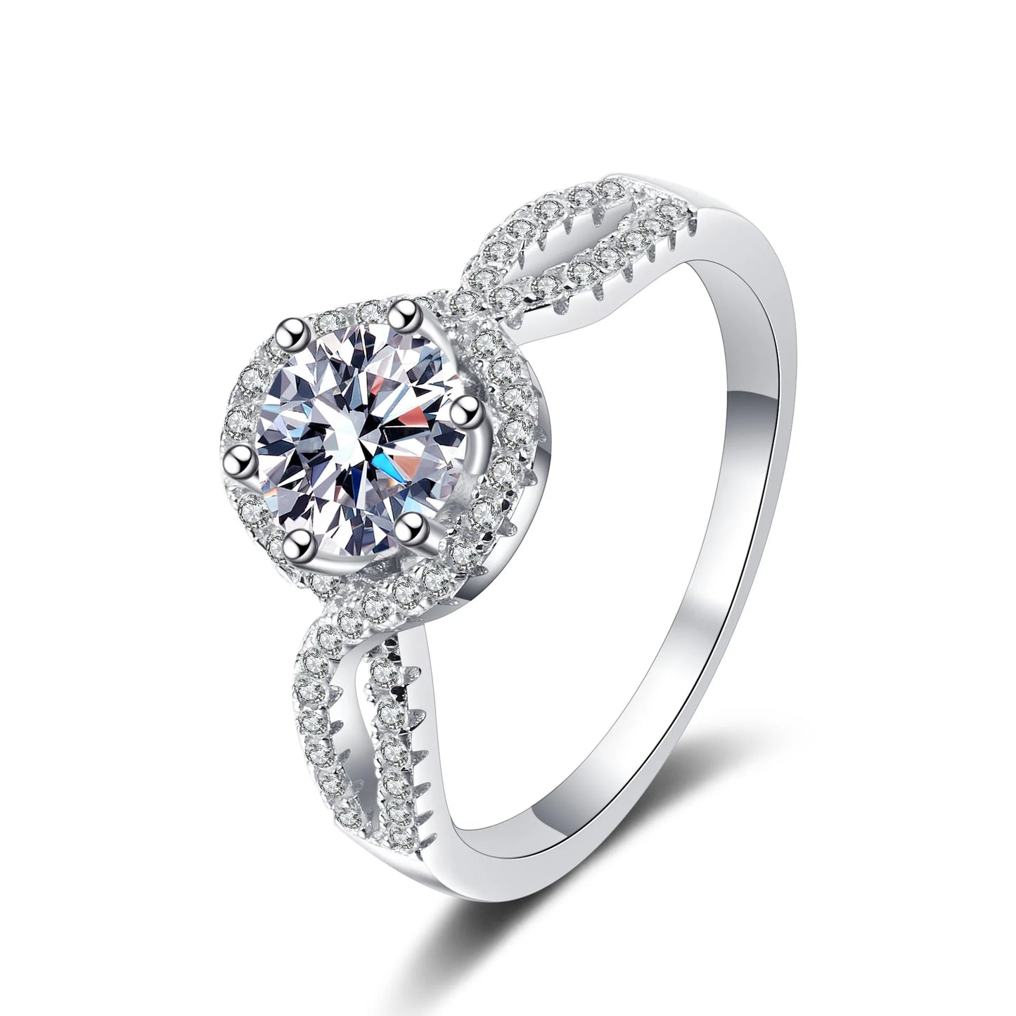 Exquisite Light Luxury Ring 1ct Women Moissanite PT950 Platinum - Simple Versatile Style, Daily All-match Fashion