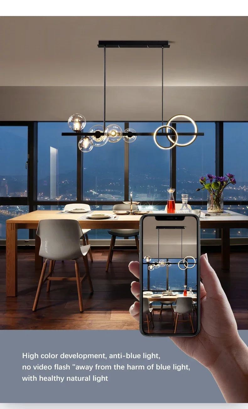 Magic Bean Long Pendant Lights Nordic Restaurant Modern Creative Kitchen Light Luxury Living Room Bar Decor Lighting G9 Bulb