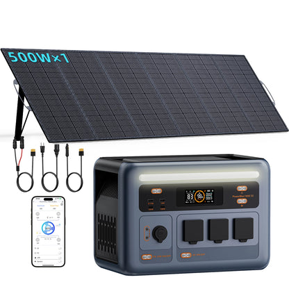 OSCAL PowerMax 1800 SE Portable Power Station,1024Wh LiFePO4 Solar Generator, 1800W Pure Sine Wave AC Output, 800W Solar Fast Charge App Control Solar Generator for Home Camping Emergency, Optional 500W Solar Panel