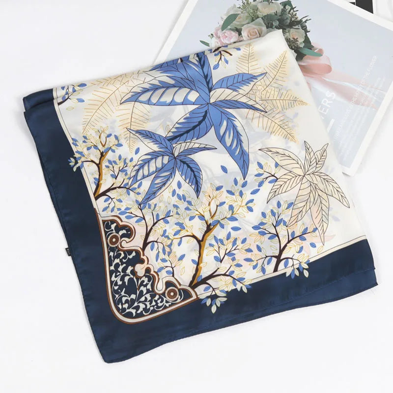 2026 Designer Women Chiffon Foulard Bandana Scarf 70cm Shawl Kerchief Square Headscarf Scarves Head Wraps Scarves Female Scarf