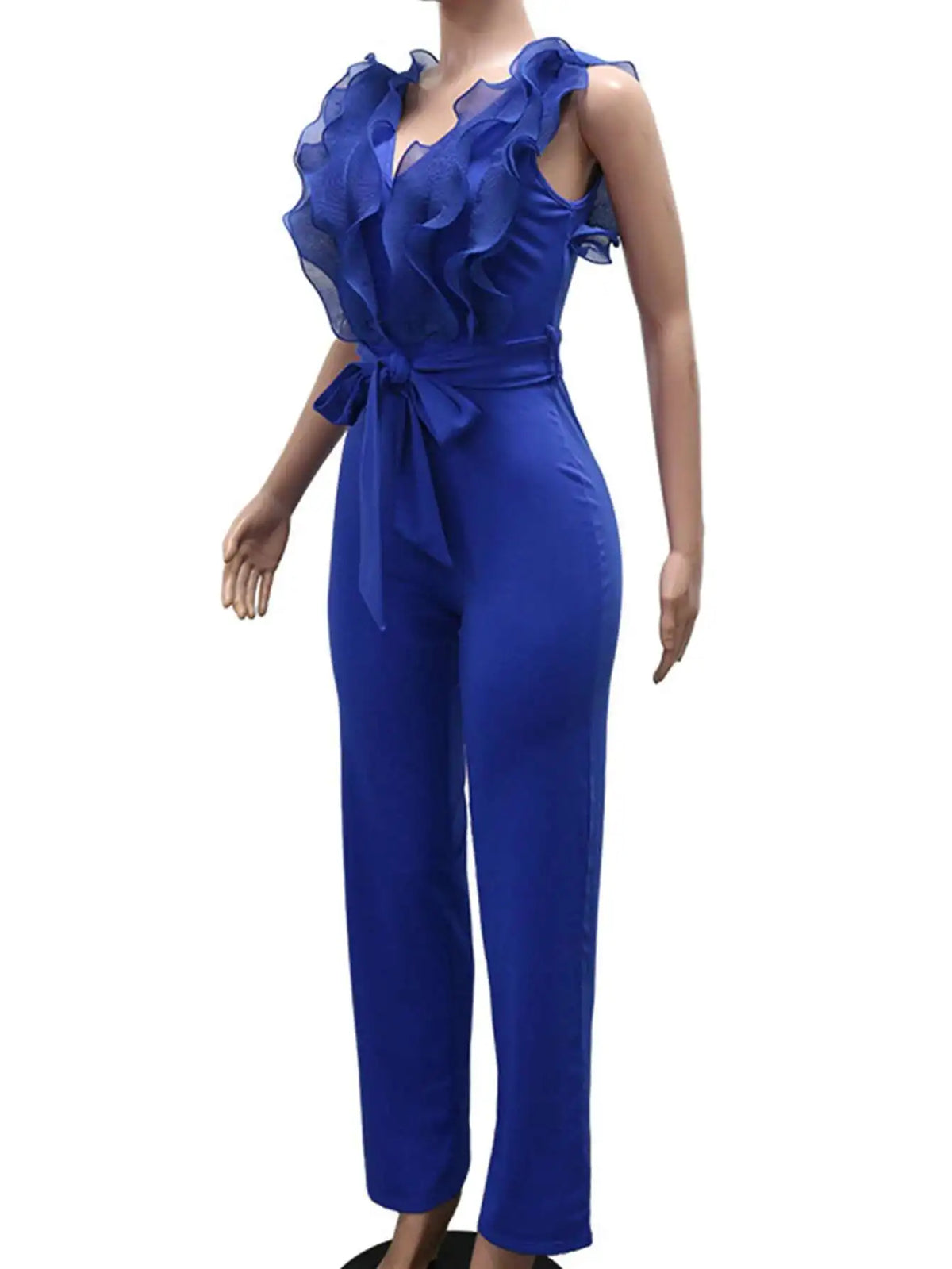 Sexy Backless Ruffles Jumpsuit Women Summer Fashion Romper Jumpsuit Woman One Pieces Streetwear Elegant Birthday Party Jumpsuits