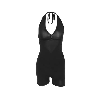 Sexy Women's Rompers New Summer Female Solid Sexy Up V-Neck Low Chest Sleeveless Playsuits Casual Slim Club Party Female Rompers