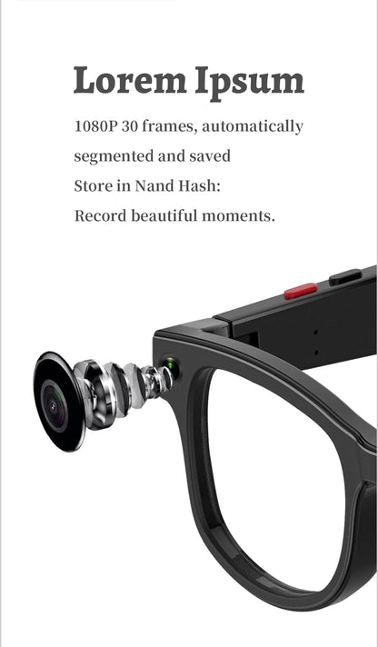 LIGE New Smart Glasses 500W Camera HD Video Recording Bluetooth Call Glasses AI Smart Translation Sunglasses WiFi Transmission