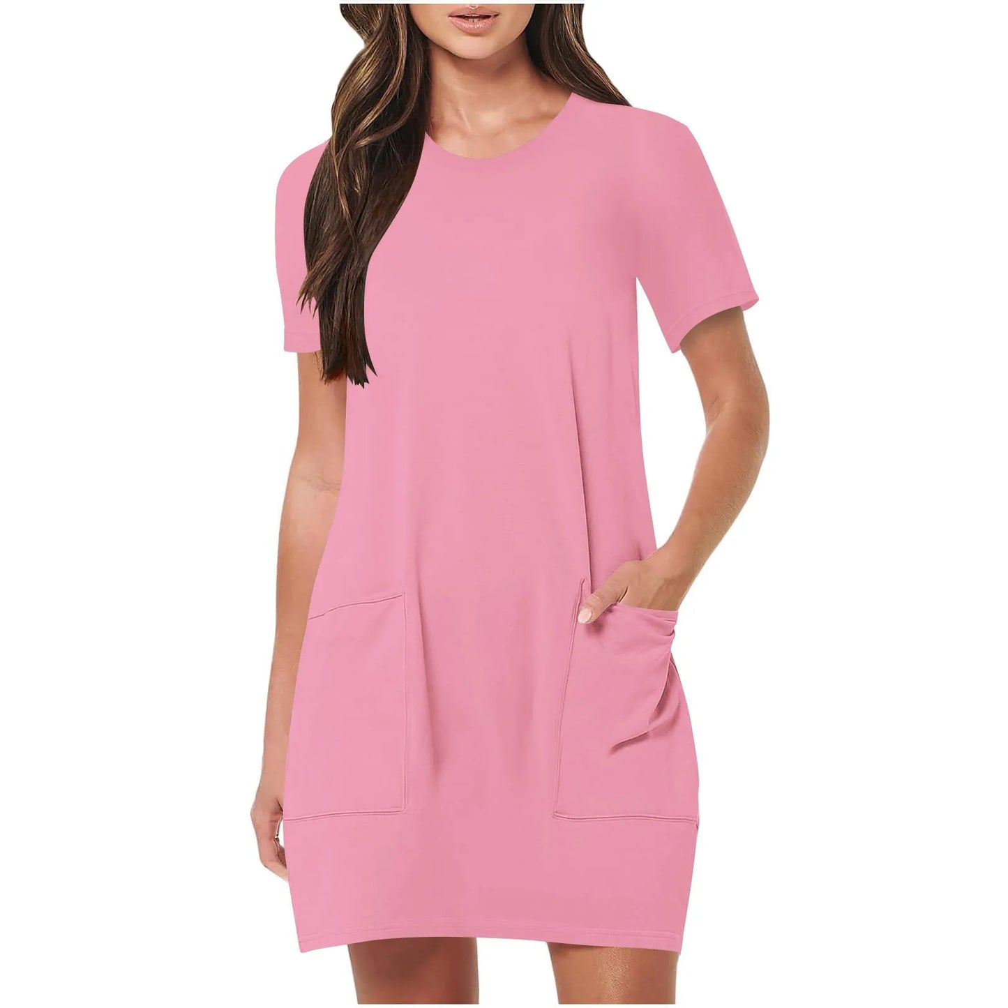 Women's Elegant Dresses Fashionable Solid Color Dress Casual Holiday Sports Short Dresses Long One-Piece Dress Gown vestidos