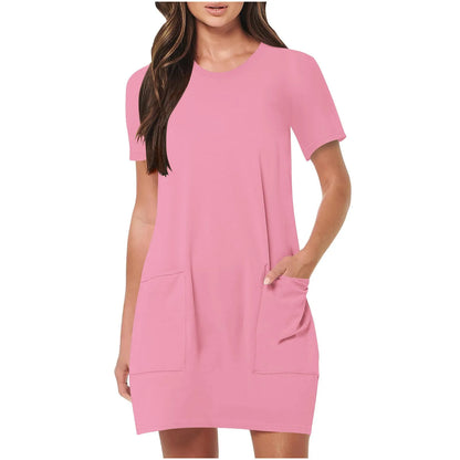 Women's Elegant Dresses Fashionable Solid Color Dress Casual Holiday Sports Short Dresses Long One-Piece Dress Gown vestidos