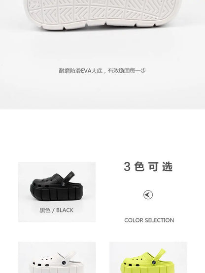 Women's Flat Shoes Non-Slip Slippers Women 7cm Height Sandals Luxury Brand Platform Heels Eva Clogs Fashion Girl Slippers
