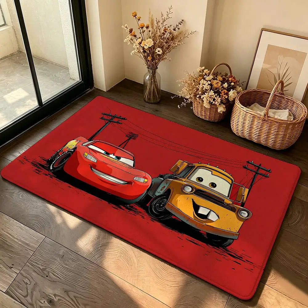 Anime-L-lightning-M-mcqueenS Cool Carpet Bathroom Anti-slip Mat Door Mat Home Decoration Mat Entrance Door Mat Scratch-resistant