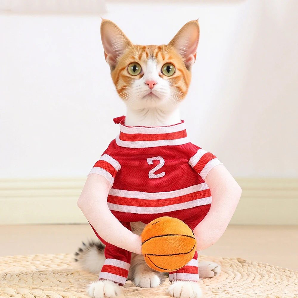 Halloween Dog Basketball Costume Funny Breathable Puppy Sport Outfits Cosplay Clothes For Small Medium Dogs Cats French Bulldog
