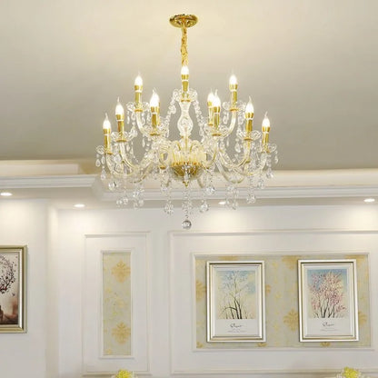 Europe Luxury Chandelier Lights Crystal Chandeliers Home Decor Loft Living Dining Room Kitchen Pendant Indoor Lighting Fixture