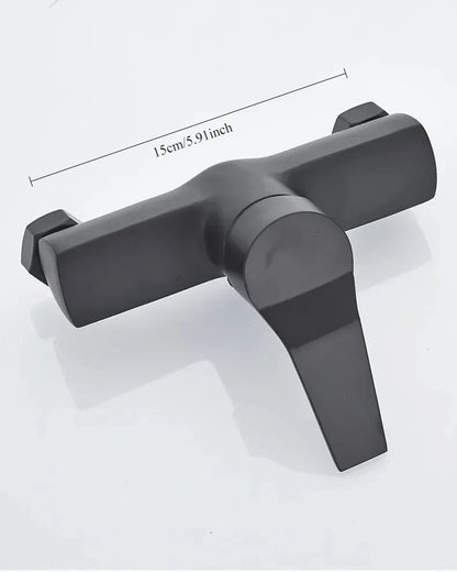 Black Bathroom Shower Faucet Wall-Mounted Mixer Valve Household Single Handle Hot and Cold Water Tap Shower Accessories