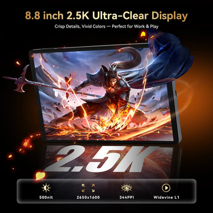 World Premiere Headwolf TiTan1 4G LTE Tablet MTK Dimensity 8300 Dual SIM Slot 8.8" 12G+256GB ROM Android15 7200mAh Gaming Tablet