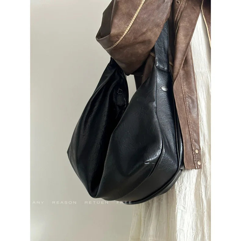 CGCBAG 2025 New Fashion Luxury Designer Tote Bag Simple Solid Commuting Original Brand Handbags Women Soft Leather Shoulder Bag