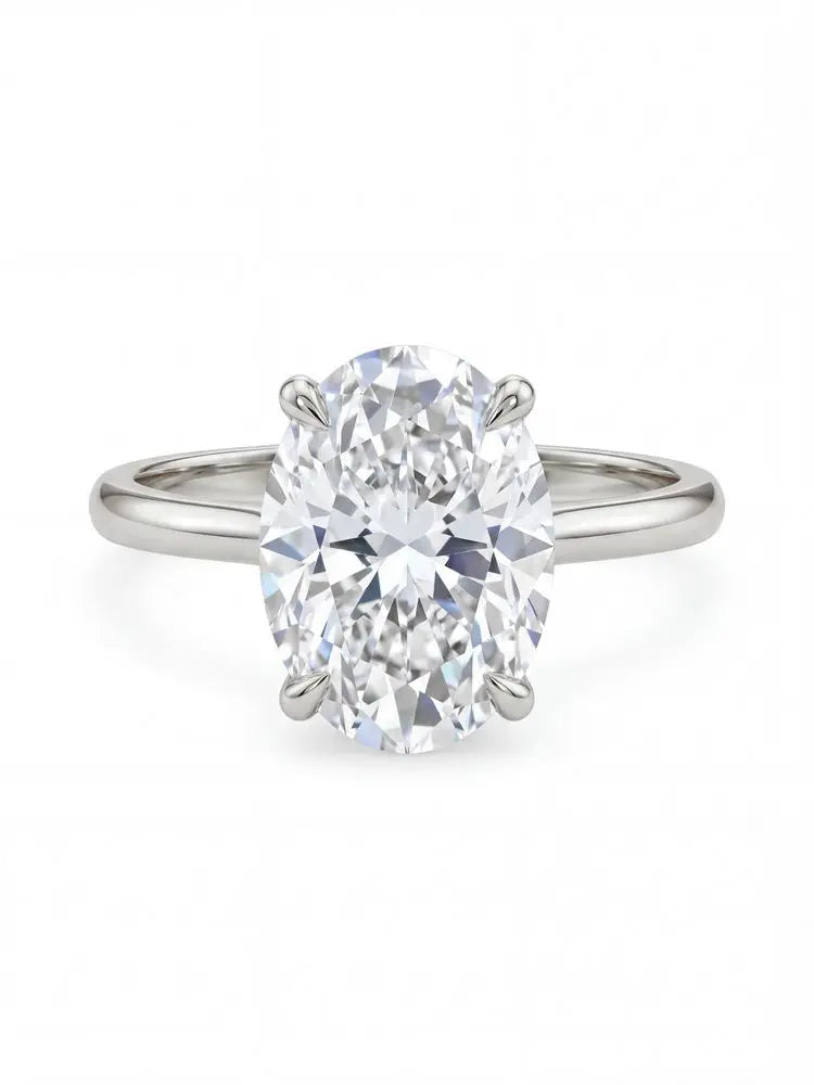 925 Sterling Silve Gorgeous Shiny 1-8CT Zircon Oval Stone Ring For Women Engagement Wedding Luxury High Quality Fine Jewelry