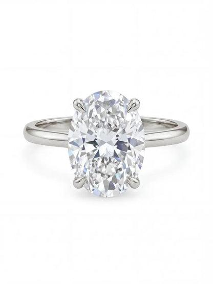 925 Sterling Silve Gorgeous Shiny 1-8CT Zircon Oval Stone Ring For Women Engagement Wedding Luxury High Quality Fine Jewelry