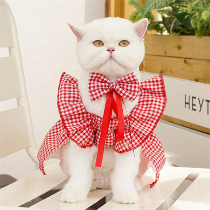 Summer Floral Dog Dress Luxury Pet Vest Puppy Skirt Girls Dog Clothes Chihuahua Clothing Bichon Dog Clothing with Bow Headwear