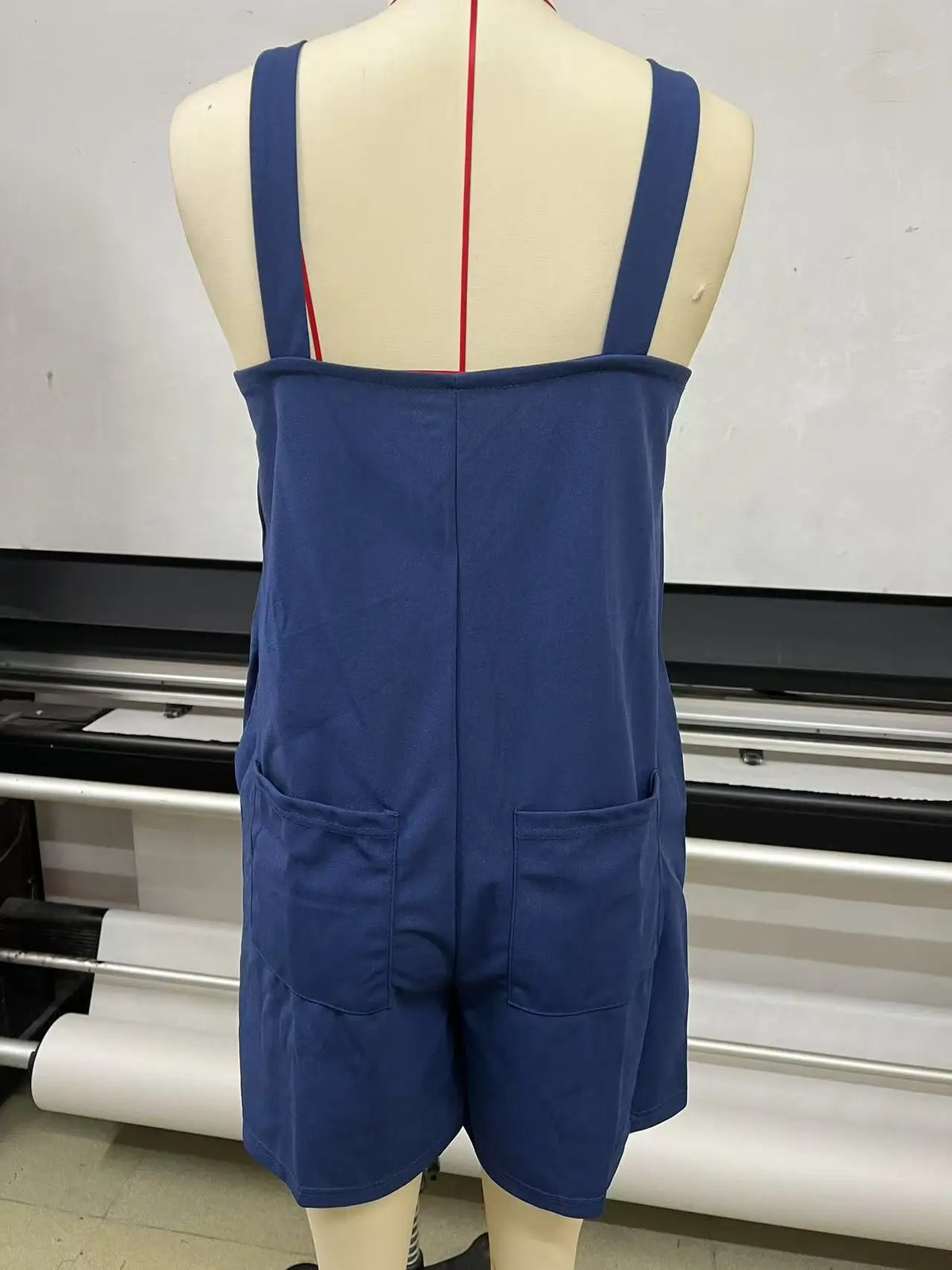 Women Sleeveless Strap Short Romper Heart Neck Pleated Wide Leg Jumpsuit With Pockets Loose Summer Casual Beach Vacation Outfit