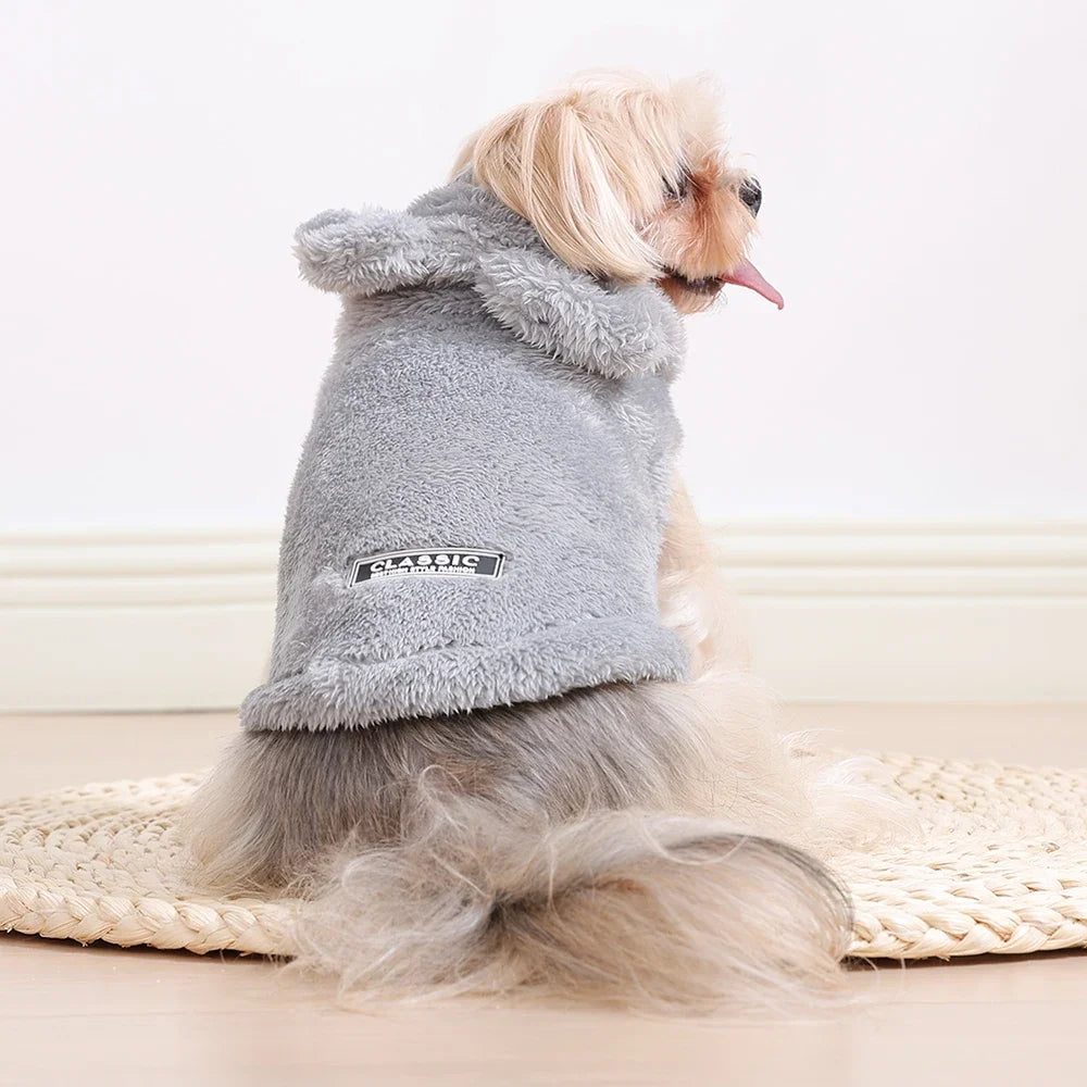 Pet Cats Coat Hoodie For Small Medium Dogs Winter Warm Fleece Puppy Kitten Clothes Jacket Cozy Cute Sphynx Cat Sweater Apparel