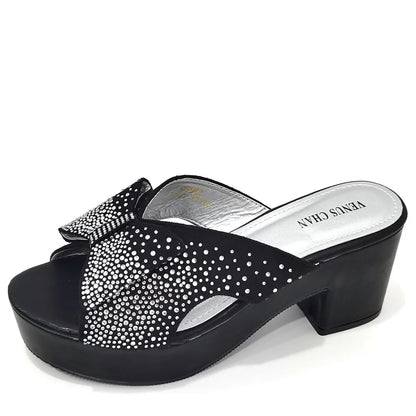 2023 Fashion Women Summer Autumn Skid-proof Square Toe Shoes  Heels Italian Woman Wedding for Party Shoes
