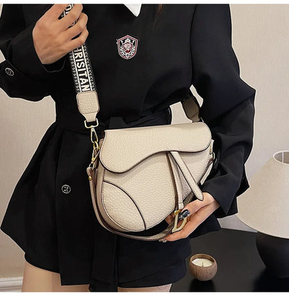 IMJK 24*20*6cm Hot Selling Light Luxury Underarm Saddle Bag, New Niche Design, Casual Shoulder Crossbody Bag Bags