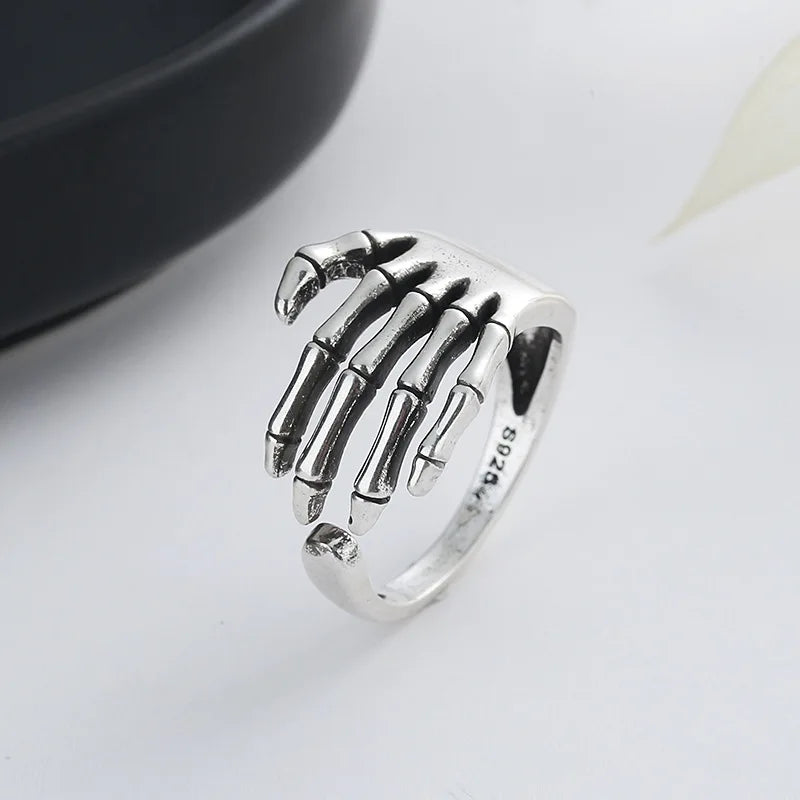 VENTFILLE 925 Sterling Silver Geometric Multilayer Round Bead Ring Female Fashion Punk Temperament Prevent Allergy Charm Jewelry