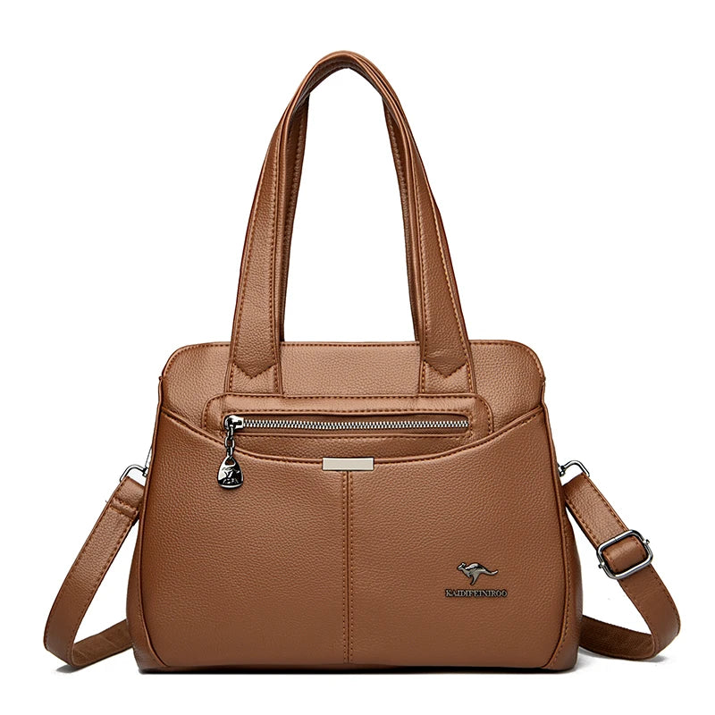 High Quality Ladies Soft Leather Shoulder Bag Designer Luxury Handbags Tote Bags For Womens 2025 Female Crossbody Messenger Bags