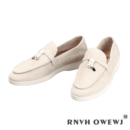 Not Logo Wholesale Women's Summer Round-Toe Rubber Stitching Adult Flats Sneakers