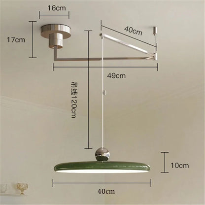 Nordic Cream Iron Swing Arm Lamp Adjustable Rotatable Pendant Wall Light for Bedside Living Room Desk Led Lights
