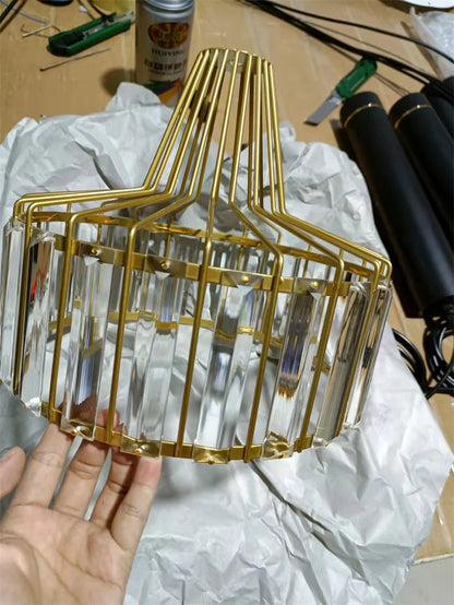 Crystal Pendant Lights Indoor Bedroom Ceiling Chandeliers Lamps Nordic Loft Loby Hanging Light Fixture Hotel Hall Decor Led Lamp