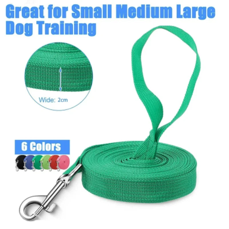 1.2M-30M Long Nylon Dog Training Leashes Walking Pet Leash Long Lanyard Traction Rope for Small Large Dogs Lead Item